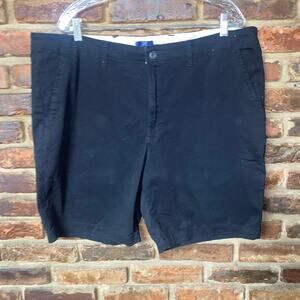 George Black Flat Front Chino Dress Shorts men's Size 40x9